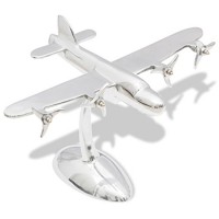 Aluminium Flugzeug Modell Flugzeugmodell Schreibtisch Dekoration Metall Silber   - 822Y05KL